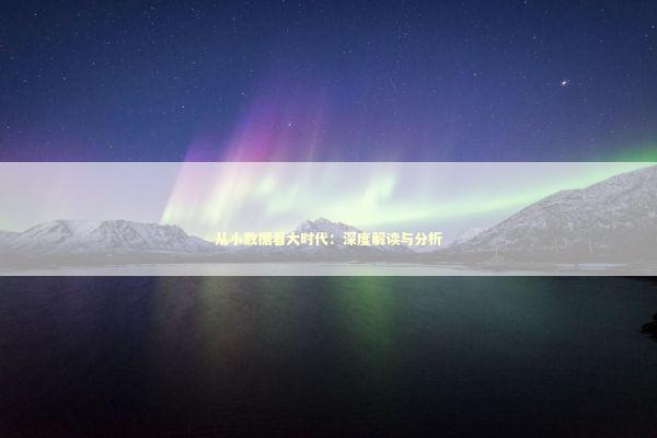 从小数据看大时代：深度解读与分析