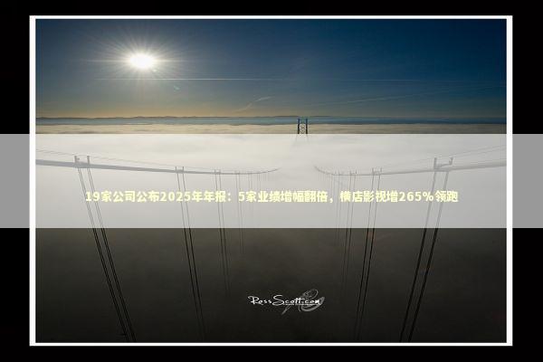 19家公司公布2025年年报：5家业绩增幅翻倍，横店影视增265%领跑