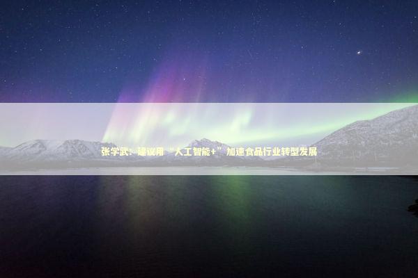 张学武：建议用“人工智能+”加速食品行业转型发展