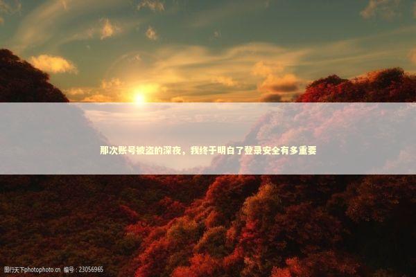 那次账号被盗的深夜，我终于明白了登录安全有多重要 IT技术